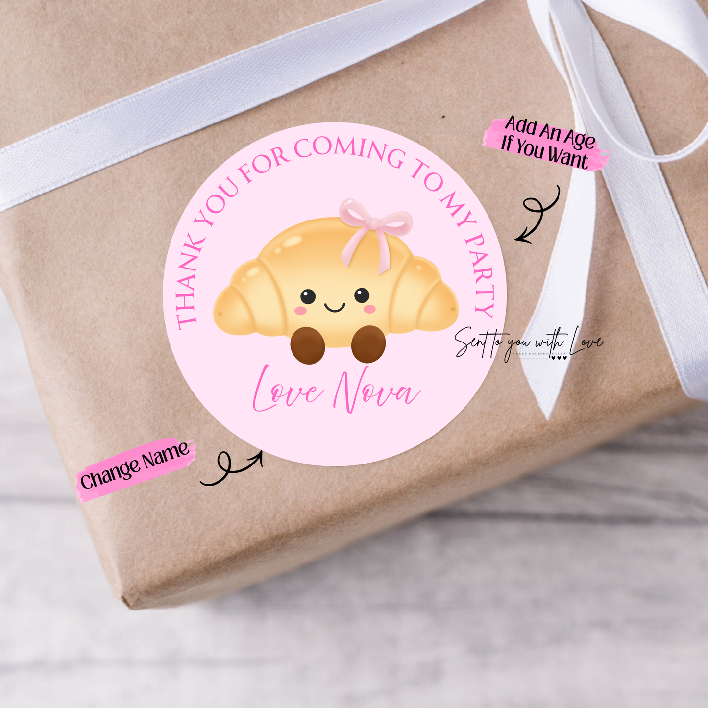 Personalised Jelly Cat Inspired Birthday Stickers-Custom Name Party Bags Stickers (24 per Sheet)