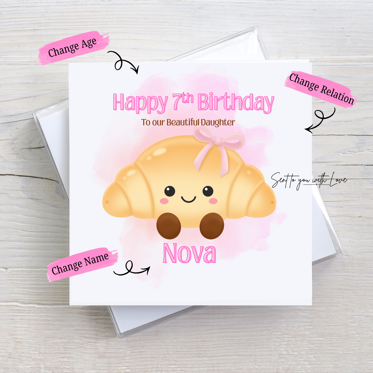 Personalised Jelly Cat Inspired Themed Birthday Card- Custom Name , Age & Relation