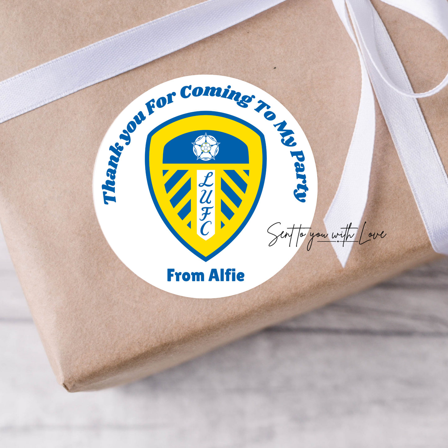 Personalised Football Theme Birthday Stickers- Custom Name & Team Party Bags Stickers (24 per Sheet)