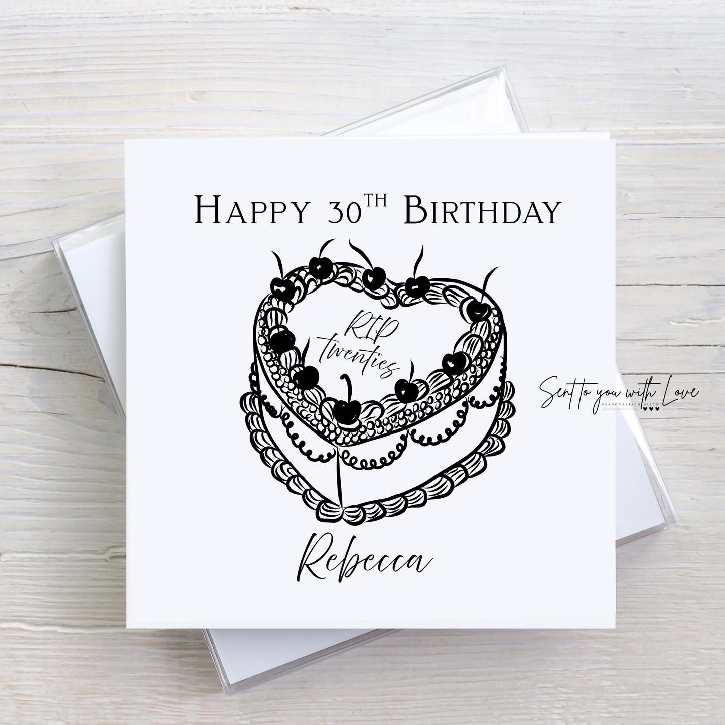 Personalised RIP Twenties Birthday Milestone Card- Custom Name & Age
