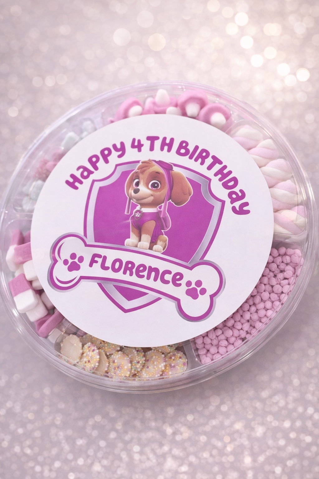 Personalised Paw Patrol Birthday Sweet Treat Tray - Custom Name Party Birthday Gift Box