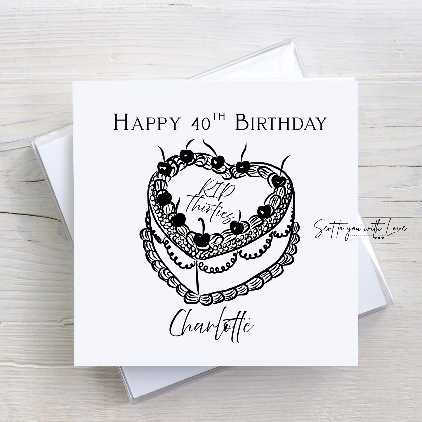 Personalised RIP Thirties Birthday Milestone Card- Custom Name & Age