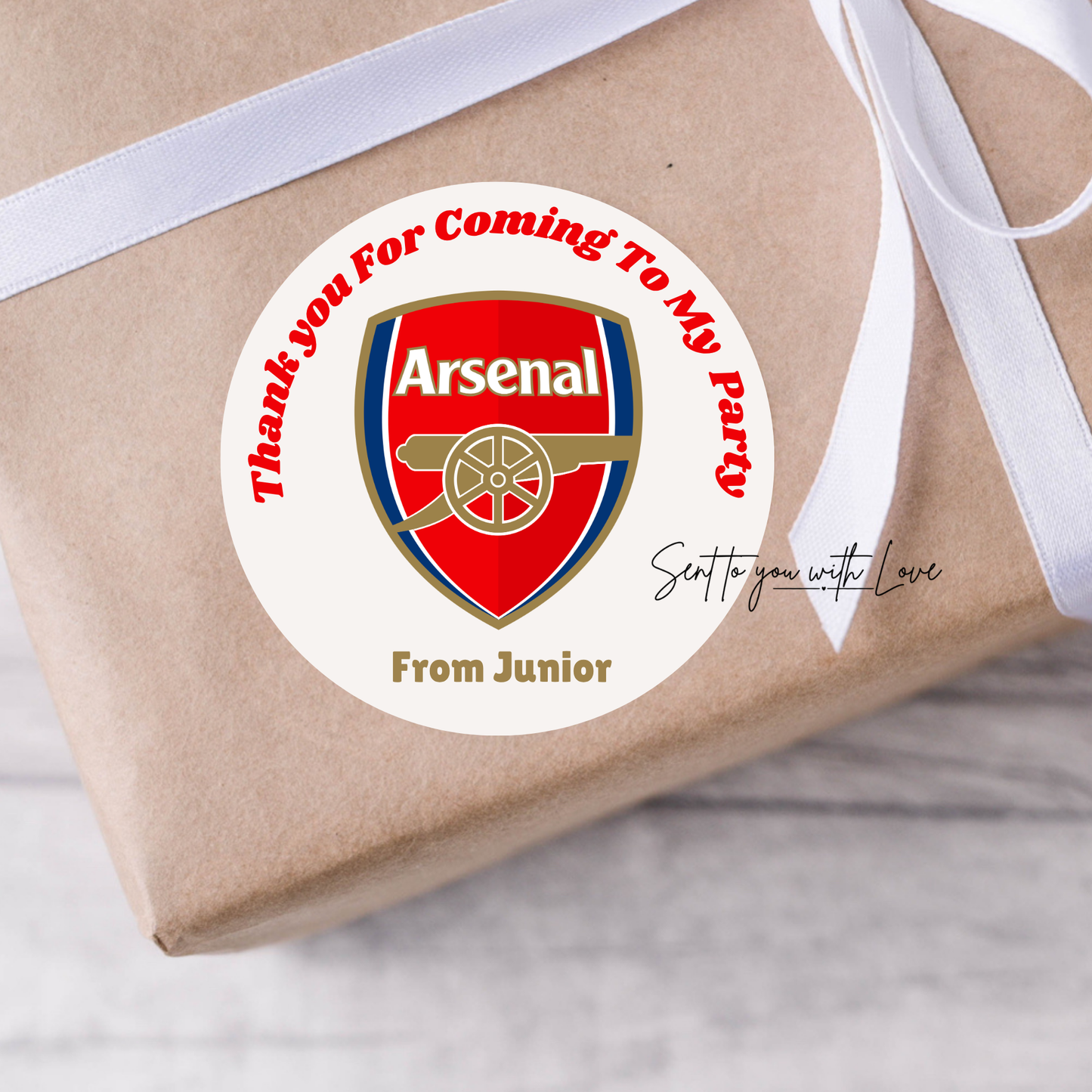 Personalised Football Theme Birthday Stickers- Custom Name & Team Party Bags Stickers (24 per Sheet)